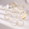 Ftcy 8 Pcs Arm Cuff Bracelet for Women Gold Color Adjustable Layered Coil Swirl Armlet Bangles Jewelry Set for OutSide - Image 1