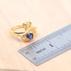 Blue Zircon Silver Jewelry Sets Bridal Gold Color Wedding For Women Earrings Rings Pendant Necklace Stone Bracelets Set - Image 4