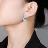 Japanese and Korean Women's Earrings. D Letter Inlaid with Zircon, Women's Earrings on the Internet - Image 4