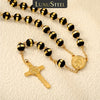 Stainless Steel Long Necklace Virgin Mary Cross Pendant with 35cm+15cm Extender Bead Chain Jewelry - Image 1