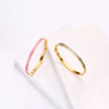 G&D Colorful Orange Enamel Bangles Bracelets for Women Party Gift Bangles Stainless Steel Jewelry - Image 5