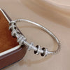 Greatera Colorful Rhinestone Ring Buckle Cut Pattern Bamboo Joint Bracelet Classic Creative Stainless Steel Colorfast Bangles - Image 2