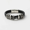 Men\\\\\'s Classic Black Leather Bracelet Metal Magnetic Buckle Bracelet Jewelry Casual Daily All-Match Jewelry - Image 6