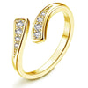 Gold Plated Color Zircon Toe Ring Jewelry Accessories Women's Summer Gift - Image 11