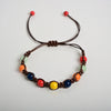 Handmade Colorful Ceramic Bracelet Coffee Cord Adjustable Bohemian Artistic Jewelry 1151 - Image 9