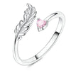 Silver Open Rings For Woman Iris Flower Cherry Feather Dog Horse Adjustable Cocktail Rings Party Jewelry - Image 7