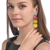 Transparent Shiny Round Laser Acrylic Earrings Vintage disco Ball Mirror Laser Creative pentagram Dangle Earrings - Image 6
