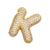 Stainless Steel Bubble Letter Necklace for Women Girls Shiny Zircon Rhinestone Alphabet 26 A-Z Dainty Balloon Choker - Image 24