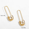 Minimalist Safety Pin Shape Leverback Earrings for Women U-shaped Gold Plated Lock Pendant Pierced Earring Jewelry Accessories - Image 6