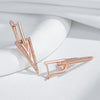 Unusual Glossy Rhombus Rose Gold Color Drop Earring for Women Zircon Accessories Daily Jewelry - Image 5