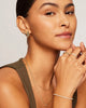 Gold Plated Silver Posts Chunky Huggie Earrings for Women Multi-Colored Cubic Zirconia Statement Hoop Earrings - Image 5