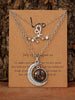 3 Pieces/Set Zodiac Retro Moon Glow Pendant Necklace Set with Birthstone Cards, Birthday Gift for Besties and BFFs - Image 13