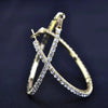 30-100mm Hoops Earrings With Rhinestone Circle Crystal Earrings Big Basketball Wives CZ Hiphop Earrings Women - Image 8