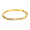 316L Stainless Steel Bangle Bracelet with Cubic Zirconia Details in Gold-Tone - Image 34
