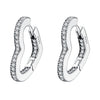 Silver Star Moon Heart Shape Earrings Jewelry Versatile Hoop Earrings For Women Jewelry Birthday Party Gifts - Image 9