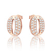 Rose Gold Series Silver Flamingo Giraffe Star and Moon Flower Earrings Elegant Party Jewelry Gifts - Image 24