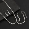 Wave Style Jewelry Sets for Women Claw Chain Zircon Choker Necklace Earrings Bracelet Bridal Wedding Party Jewelry Sets - Image 3