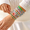 10 Pcs Christmas Crystal Beaded Stackable Bracelet For Women Santa Claus Xmas Tree Snowflake Letter Beads Bangle Party Jewelry - Image 2