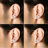 2Pairs Magnetic Earrings 316L Stainless Steel Stud for Men Women Non-piercing CZ Magnetic Body Jewlery - Image 3