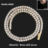 Hip Hop Jewelry Cubic Zirconia Iced Out Tennis Chain Iced Out Gold Plated Bling Necklace For Women - Image 10