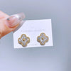 High End CZ Crystal Flower Stud Earrings for Women Platinum Plated Cubic Zirconia Jewelry - Image 8