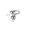 Stainless Steel Double-layer Beads Rings for Women Gold Plated Geometric Ball Bead Open Ring Aesthetic Punk Jewelry - Image 14