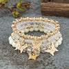 4Pcs Butterfly Beaded Bracelet Set For Women Pink Acrylic Beads Elastic Chain Bangle Female Bohemian Party Jewelry Gift - Image 3