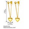 Stainless Steel Earrings For Women Heart Chain Earring Jewelry Prevent Allergy Party Accessories Gift Heart Earrings - Image 4
