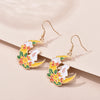 Cute Animal Drop Dangle Earrings For Women Girls Cat Rabbit Koi Dragon Colorful Enamel Golor Color Earrings - Image 33