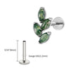 Titanium 16G Leaf Stud Earring Moss Agate Marquise Helix Conch Tragus Cartilage Piercing Jewelry - Image 16