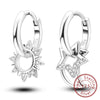 Silver Hoop Earrings Starlight Heart Butterfly Crystal Zircon Hoop Earrings For Women Girl Jewelry Gift - Image 21