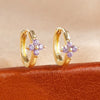 6/8/10mm Stainless Steel Zircon Flower Hoop Earring Small Gold Color Circle Hoops Huggie Piercing Earring Jewelry - Image 9