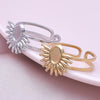 6Pcs Stainless Steel Gold Plated Irregular Blank Base Cabochon Open Rings Punk Geometric Men Party Chunky Jewelry - Image 4