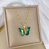 Classic Gold Color Stainless Steel Necklace For Women Shiny Zircon Geometric Heart Pendant Necklaces Jewelry Gift - Image 19