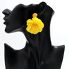 Summer Colorful Lafite Chiffon Flower Earrings for Women Boho Handwoven 3D Flower Fabric Drop Earring Beach Party Jewelry Gifts - Image 6
