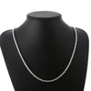 40-60cm Silver Necklaces Jewelry 4MM Rope Chain Men's Women Necklace Christmas Gifts - Image 3