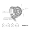 The Seal of the True God The Sigil of Ameth Sigillium Dei Emeth Ring Amulet Talisman Laser Marking Stainless Steel Rings - Image 3