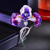 Heavy-duty Elegant Iris Brooch Purple Crystal Brooches Temperament Pin Accessory Bright Rhinestone Pins - Image 2