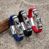 Handmade Leather Weaved Men's Bracelets Stainless Stee Infinity Viking Charm Cuff Bangle Wristband Vintage Jewelry Gift for Dad - Image 5