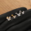 1/5PCS Titanium 16G Mini Butterfly CZ Labret Tragus Cartilage Conch Earring Helix Stud Medusa Piercings Body Jewelry for Women - Image 3