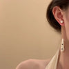 French Light Elegant Retro Water Drop Wave Point Long Tassel Dangle Earrings For Women Simple Metal Jewelry Gifts - Image 2