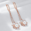 Spider Pearl Tassel Dangle Earrings for Women Rose Gold Silver Color Mix With Zircon Punk Jewelry - Image 3