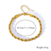 Woven Link Stainless Steel Bracelet with Gold Tone Finish - Image 29