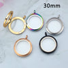 7pcs/lot Magnetic Closure 20mm/25mm/30mm/38mm Stainless Steel Floating Memory Locket Pendant 5 Colors Can Choose - Image 1