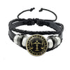 12 Constellation Bracelet Scorpio Sagittarius Capricorn Aquarius Black Rope Leather Button Bracelet Zodiac Jewelry For Gift - Image 11