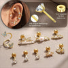 1/9pcs Surgical Steel Helix Earrings for Women Conch Tragus Butterfly Flower Ear Piercing Dainty Jewel - Image 2