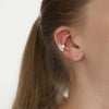 Geometric Cubic Zirconia Earrings For Women Minimalist Gold Plated Stainless Steel Clip Earrings Jewelry - Image 2