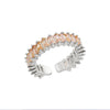 Zircon Rings For Women Stainless Steel Adjustable Open Rings Females Jewelry Accessories - Image 29