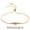 316L Stainless Steel Zircon December Birthstone Adjustable Bracelet Wrist Jewelry Women's Charm Bracelet - Image 11