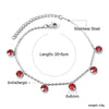 Blue Stone Anklets for Women Bracelet on Leg Stainless Steel Women's Chain Anklets Wedding Party Jewelry - Image 9